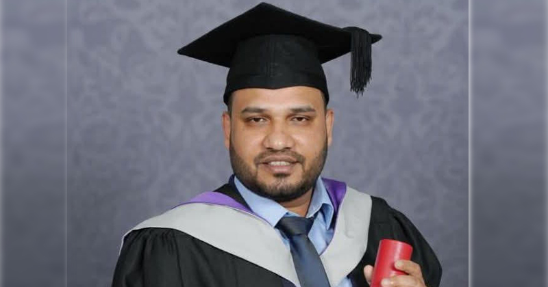 লন্ডনের হার্টফোর্ড বিশ্ববিদ্যালয় থেকে এ কে রাজুর পোস্ট গ্র্যাজুয়েশন সম্পন্ন