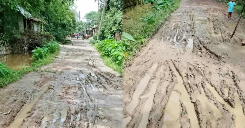 বিশ্বনাথে দুর্ভোগের আরেক নাম দিঘলী খোজারপাড়া-মাধবপুর রাস্তা!