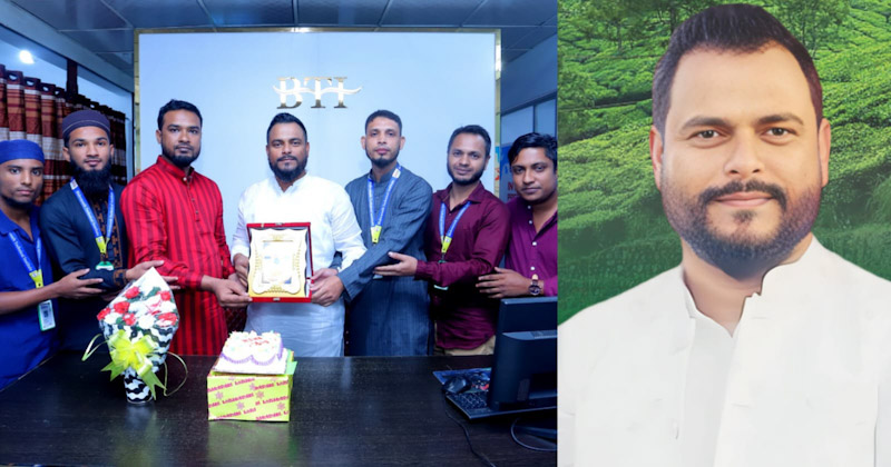 বিশ্বনাথে সম্ভাব্য মেয়র প্রার্থী এম আর আজিজকে বিটিআই ইনস্টিটিউটের সংবর্ধনা