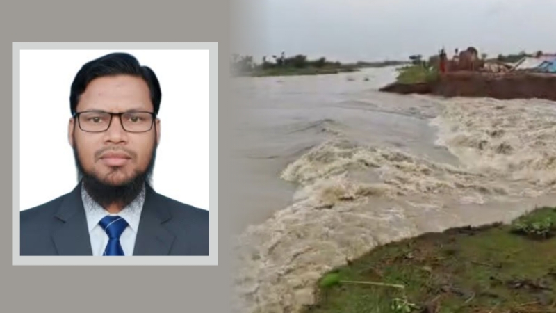 বাম পাশে লেখক মোঃ আনছার আলীর ছবি।